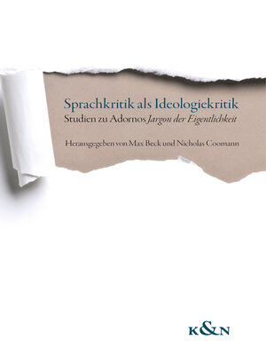 cover image of Sprachkritik als Ideologiekritik